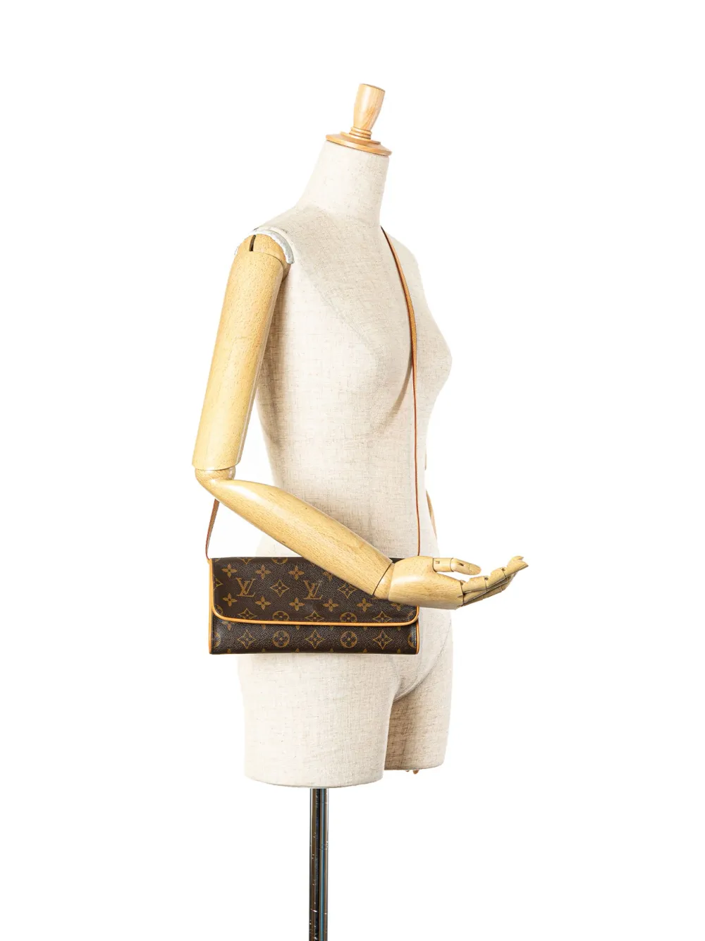 Louis Vuitton Pre-Owned 2000 Monogram Pochette Twin GM crossbody bag - Bruin