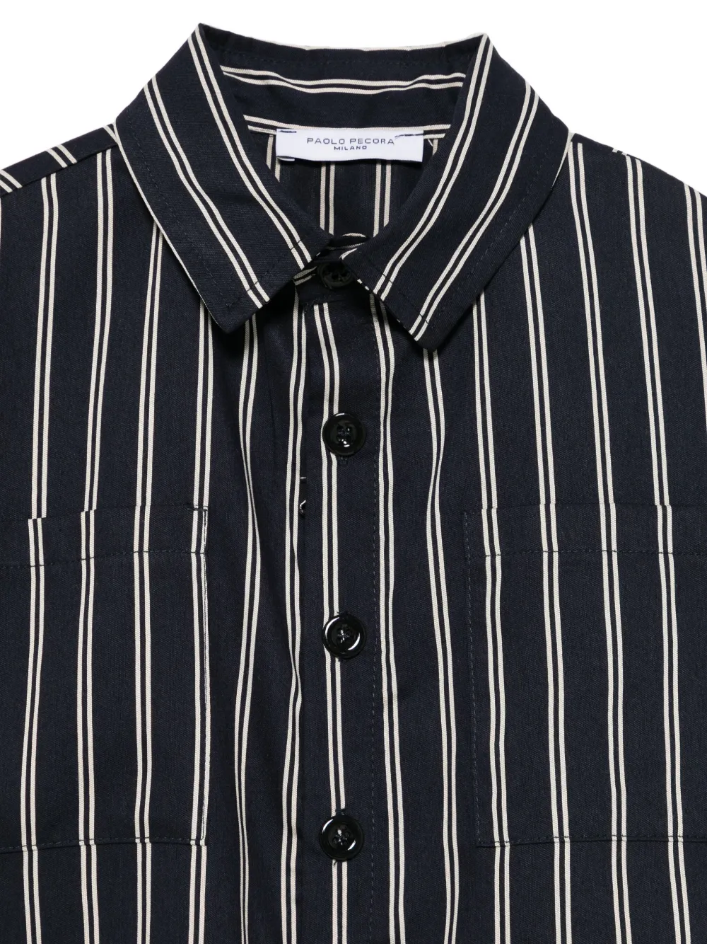 Paolo Pecora Kids Shirt met krijtstreep Blauw