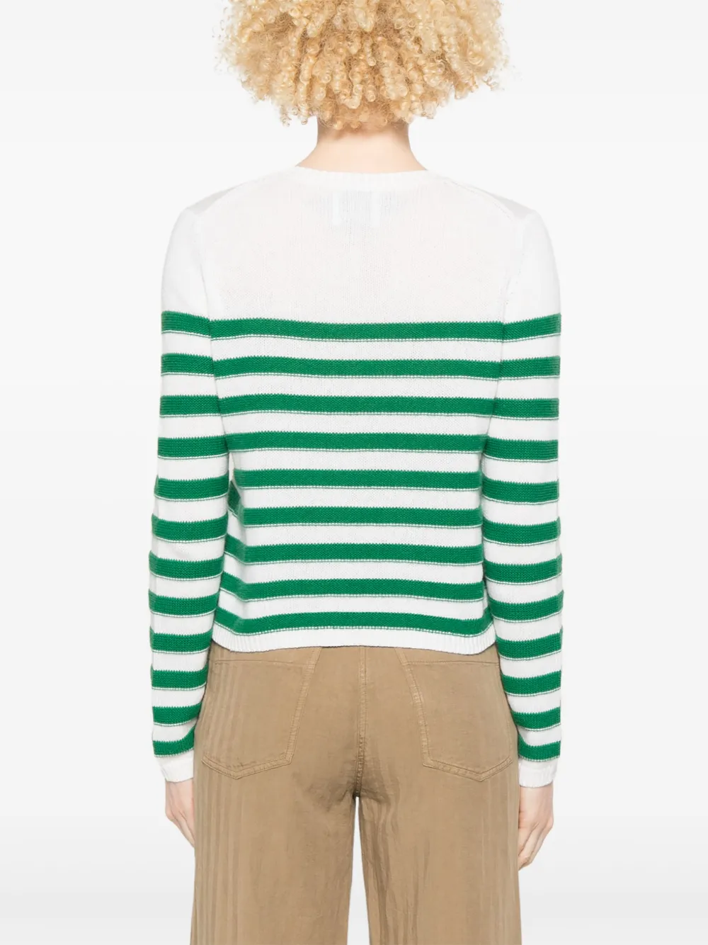 Allude Gestreepte trui Wit