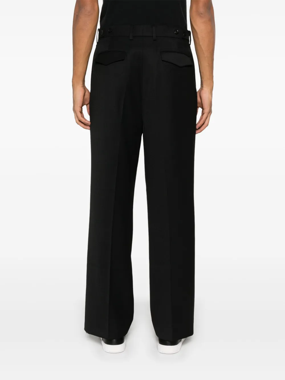 Shop Tonywack Pleat-detail Trousers In Black