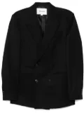 TONYWACK double-breasted twill blazer - Black