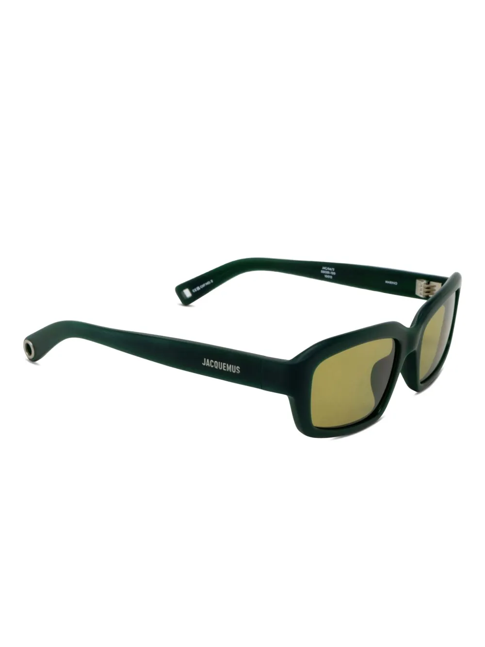 Jacquemus JAC64 zonnebril met rechthoekig montuur - Groen