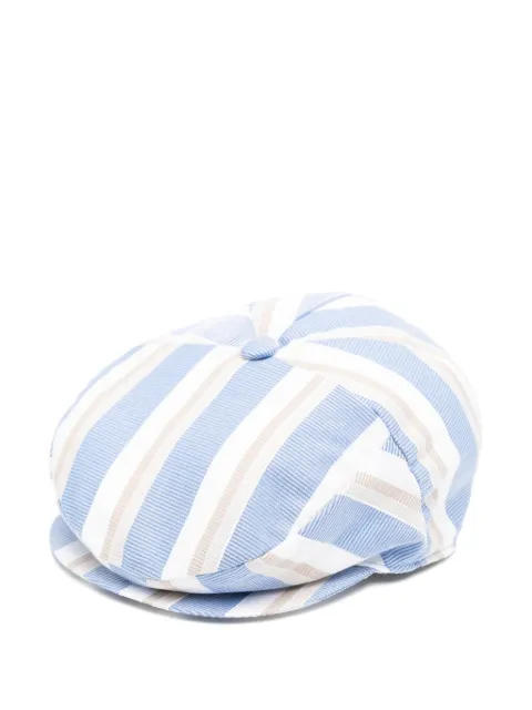Colorichiari striped baker boy cap