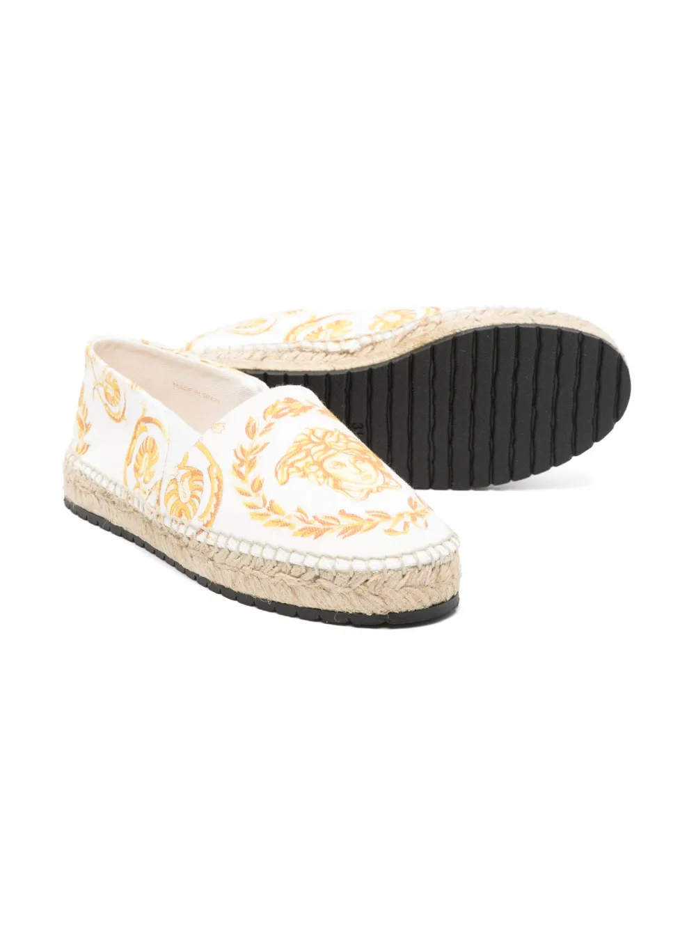 Versace Kids Medusa Head espadrilles - Wit