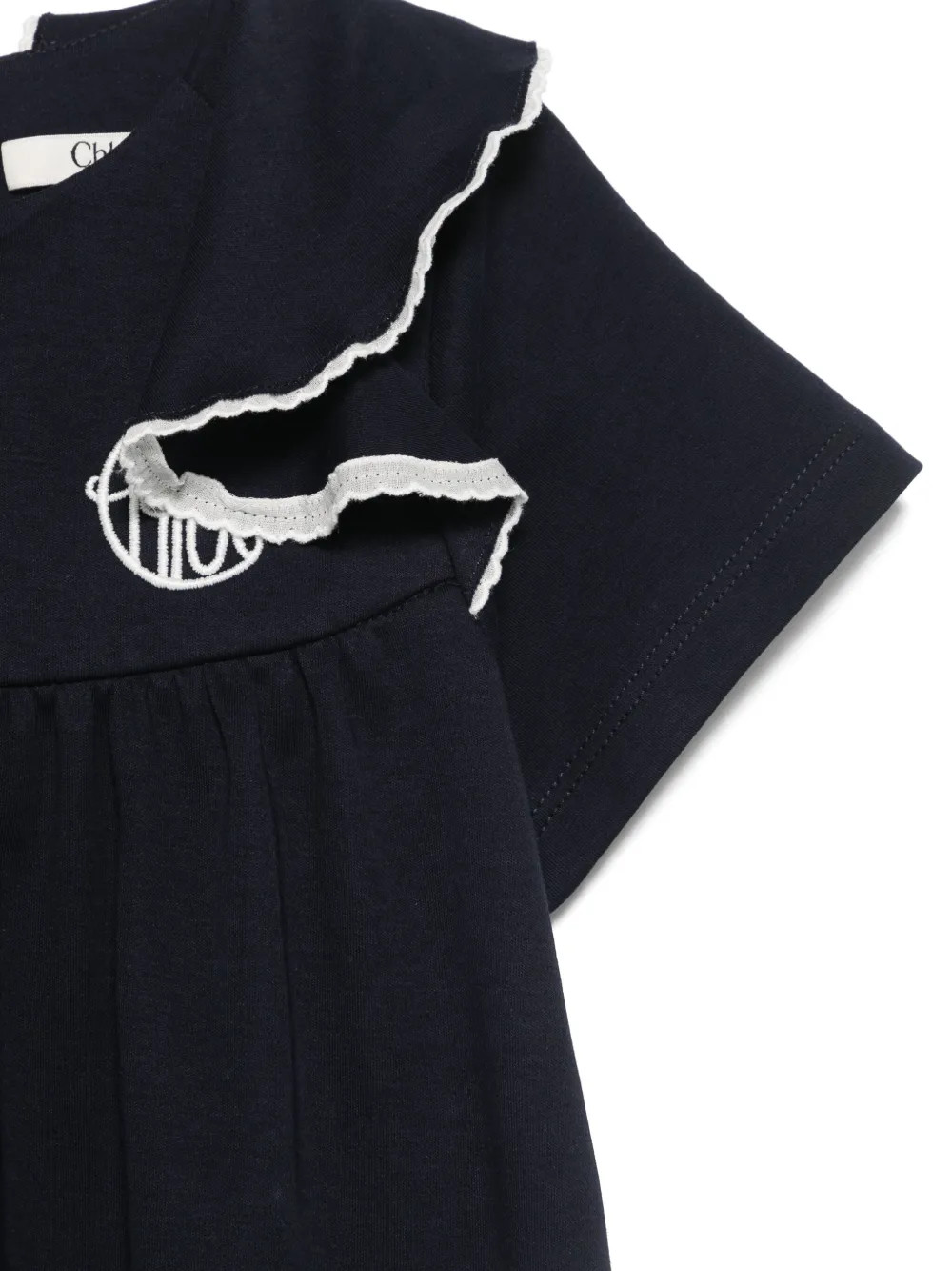 Chloé Kids Jurk met ruches Blauw
