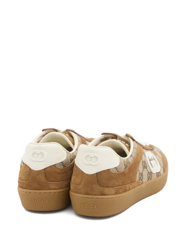 スニーカー GUCCI WOMENS SNEAKER WITH INTERLOCKING G Gucci Interlocking G Sneakers | Neutrals | FARFETCH