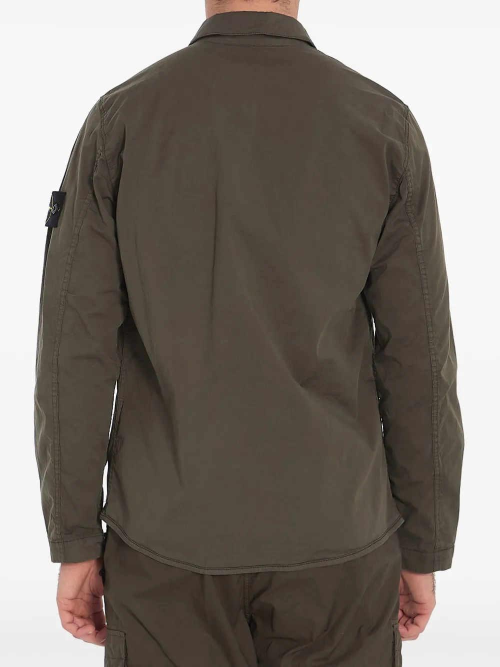 Stone Island Overhemd met twill weving Groen