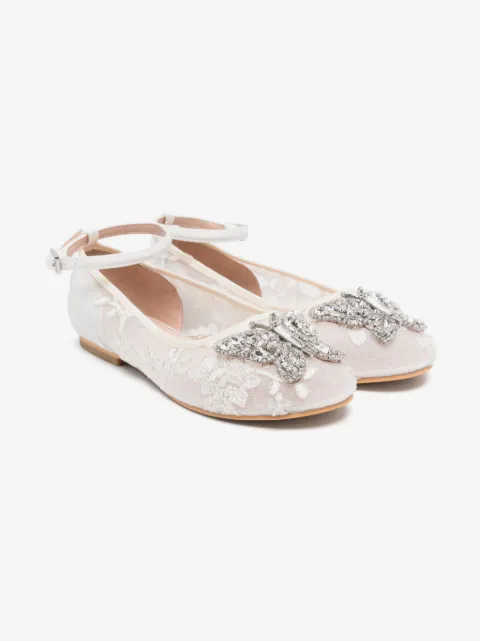 Aruna Seth floral-embroidered ballet flats