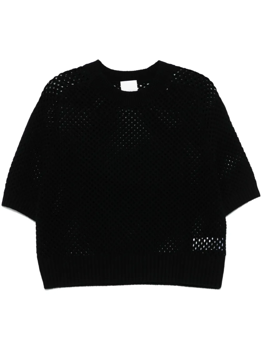 Allude open-knit sweater Zwart