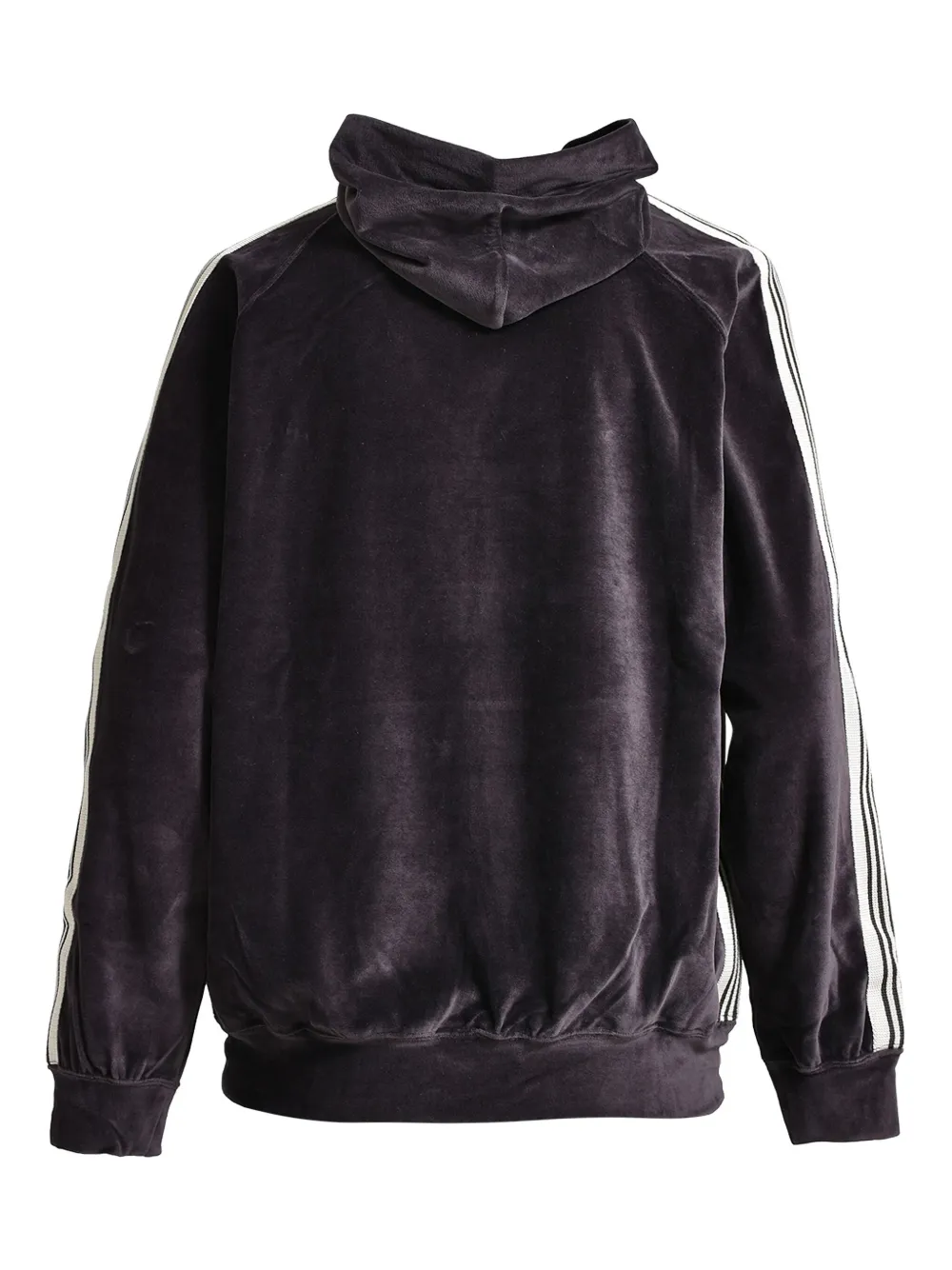 Needles Fluwelen hoodie met zijstreep - Grijs