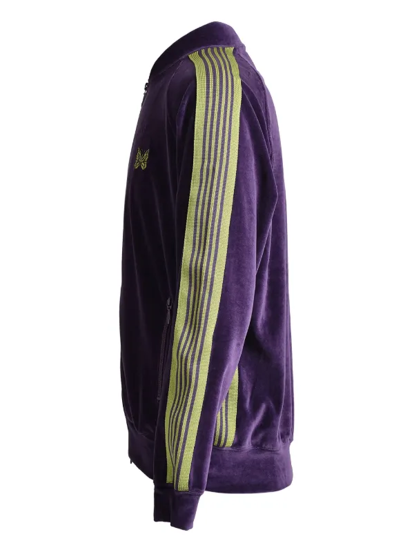 Needles side-stripe Velour Track Jacket | Purple | FARFETCH