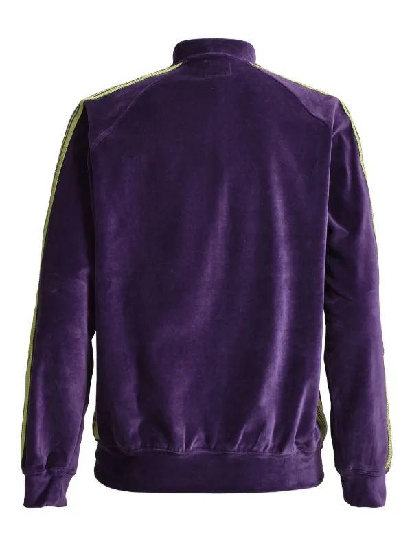Needles side-stripe Velour Track Jacket | Purple | FARFETCH