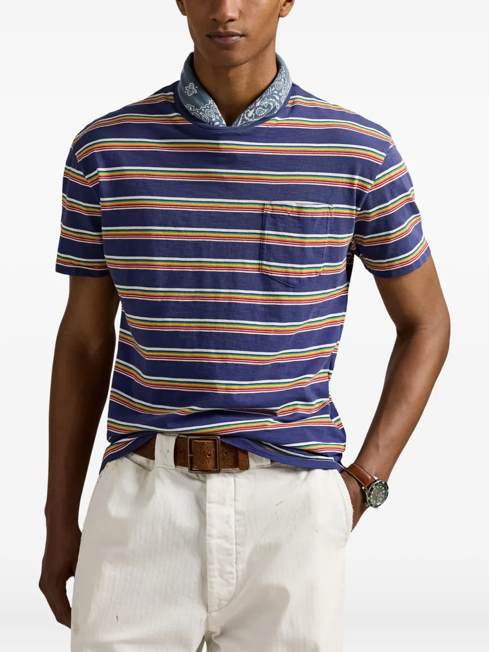Polo Ralph Lauren Gestreept T-shirt Blauw
