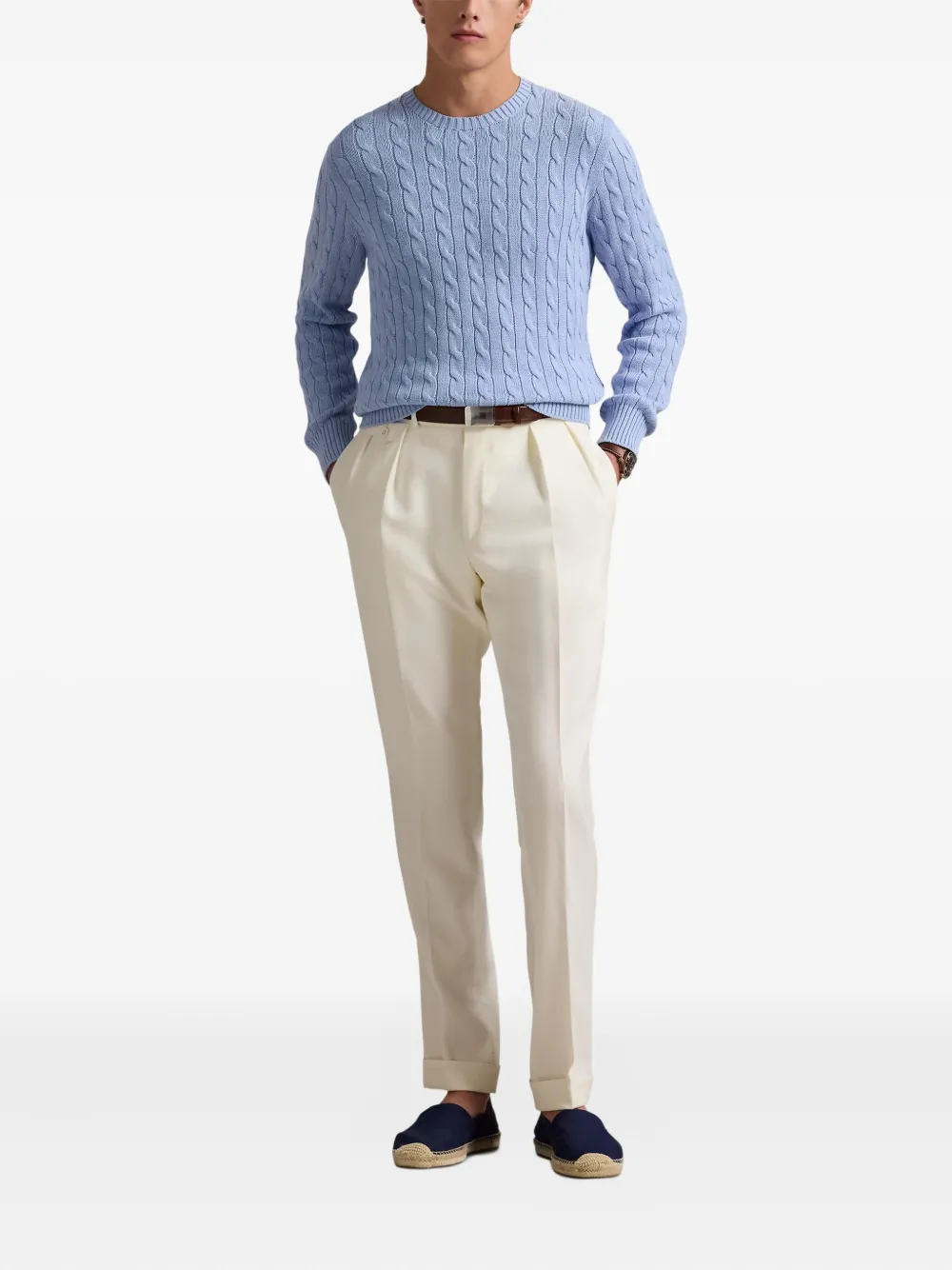 Polo Ralph Lauren Kabelgebreide trui Blauw