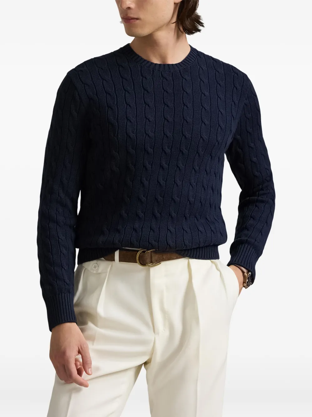 Polo Ralph Lauren Kabelgebreide trui Blauw