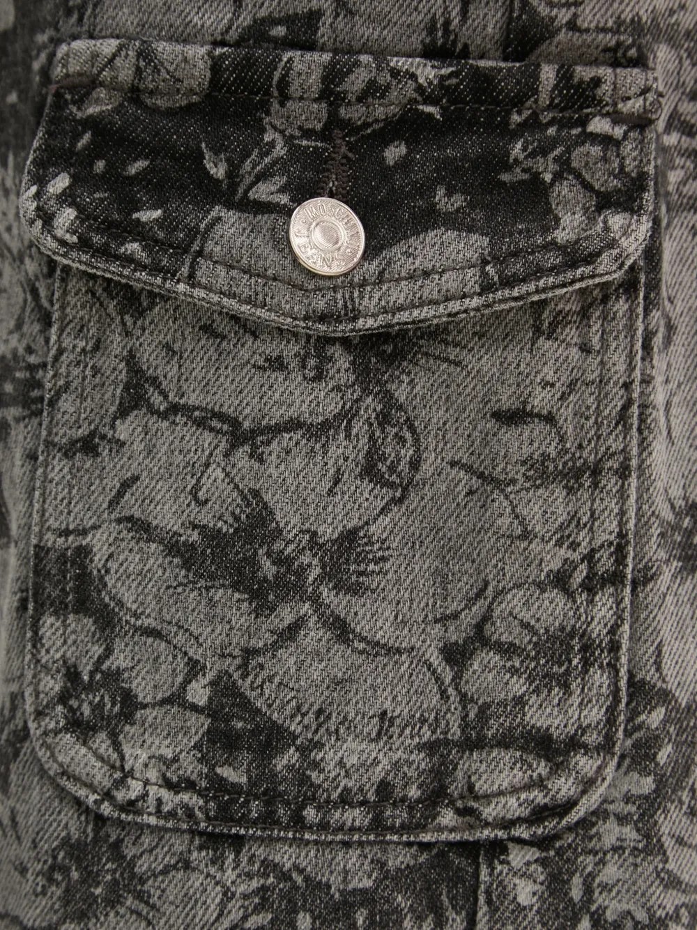 MOSCHINO JEANS Cargo jeans met bloemenprint Grijs