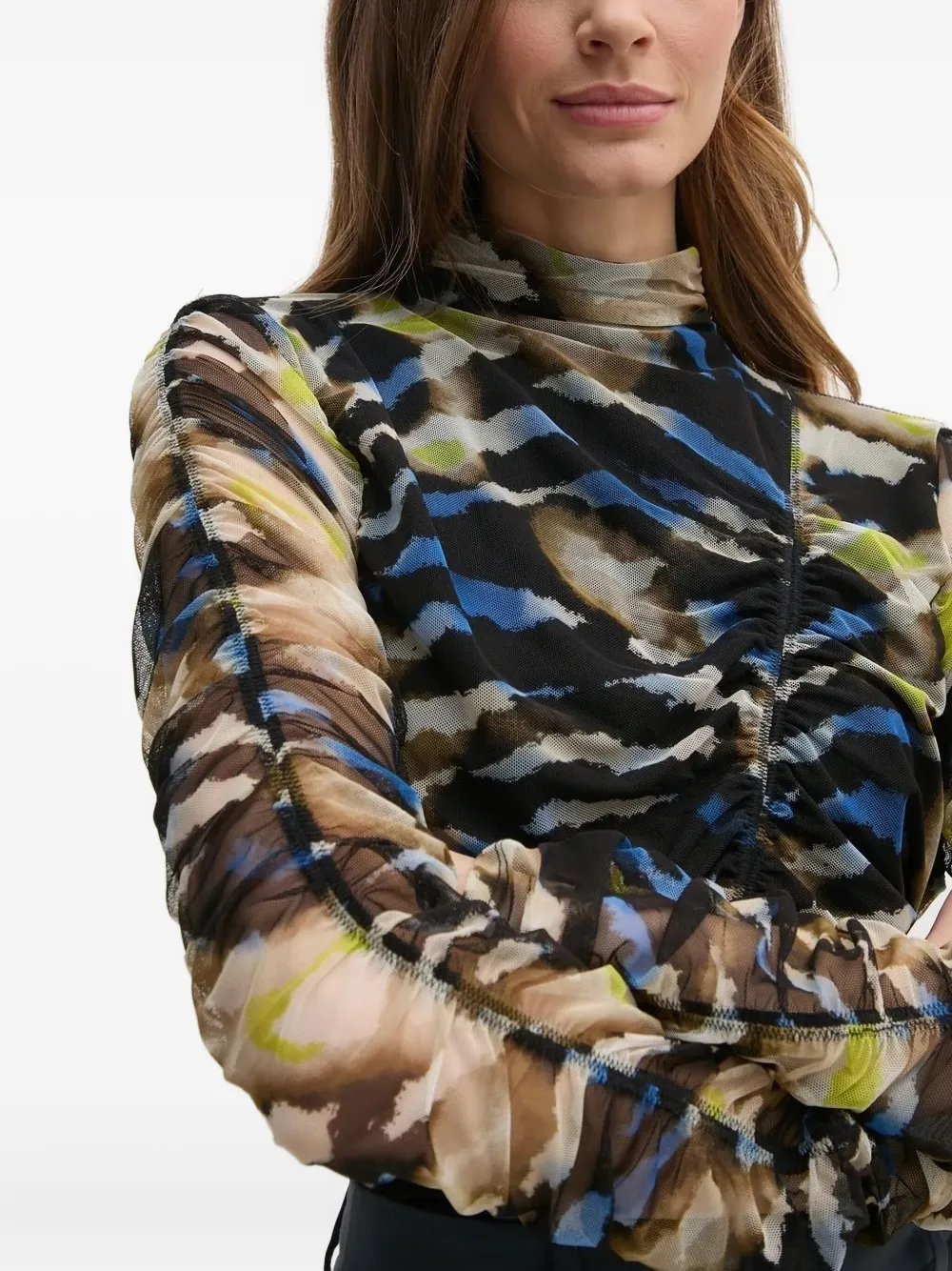 DKNY Top met abstracte print Zwart