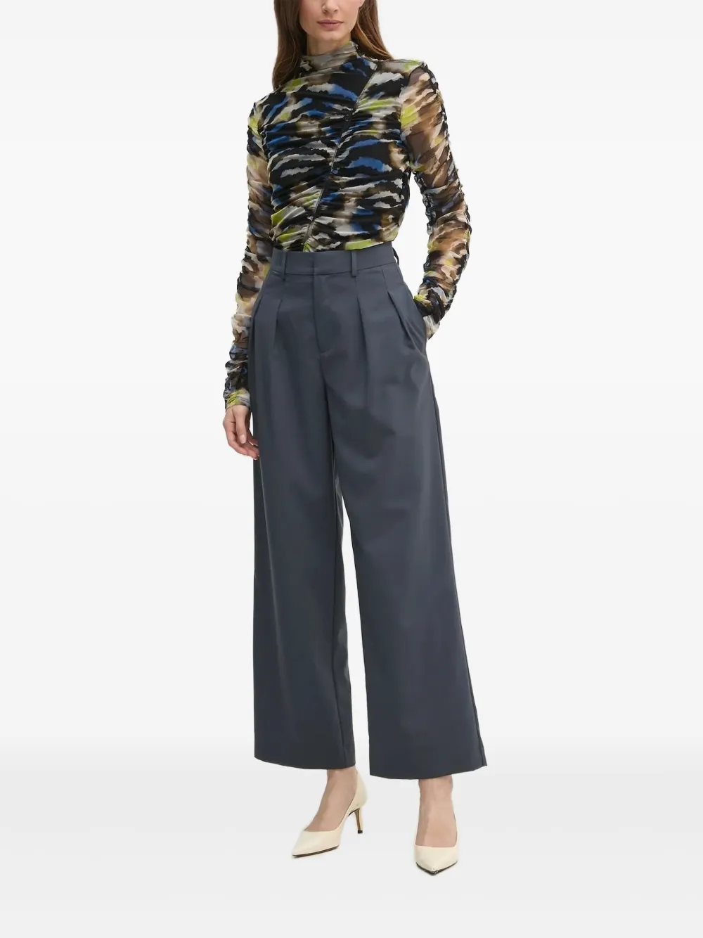 DKNY Top met abstracte print Zwart