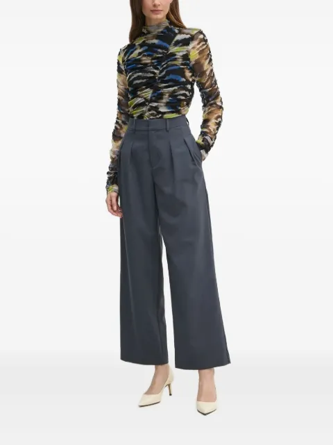 DKNY abstract-print ruched top