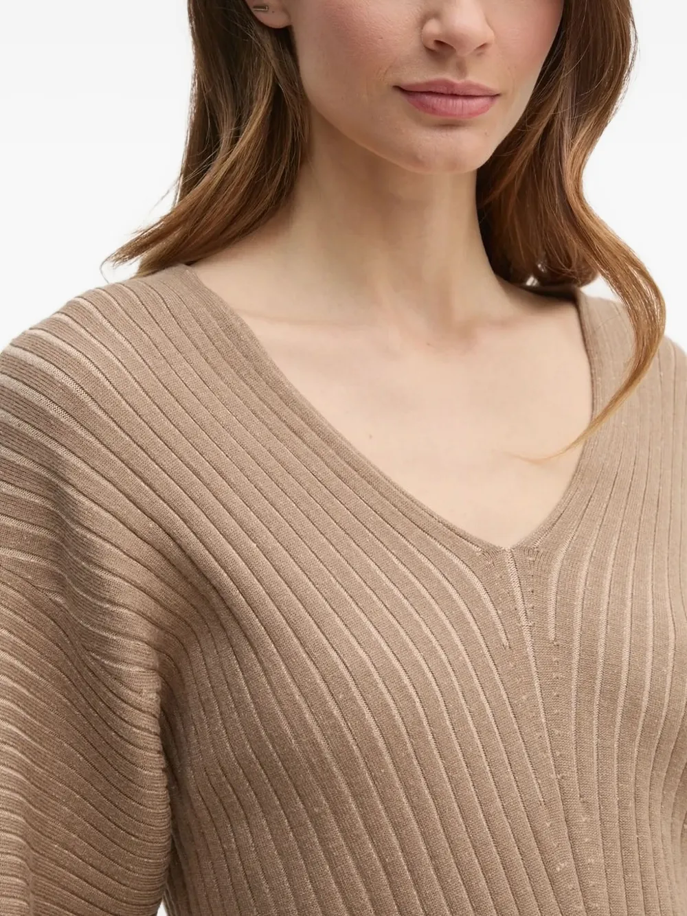 DKNY Trui met V-hals Bruin