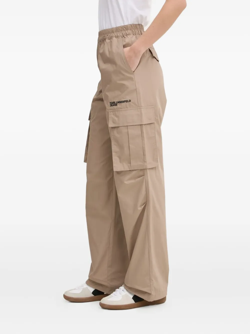Karl Lagerfeld Jeans Broek met cargo zak Beige