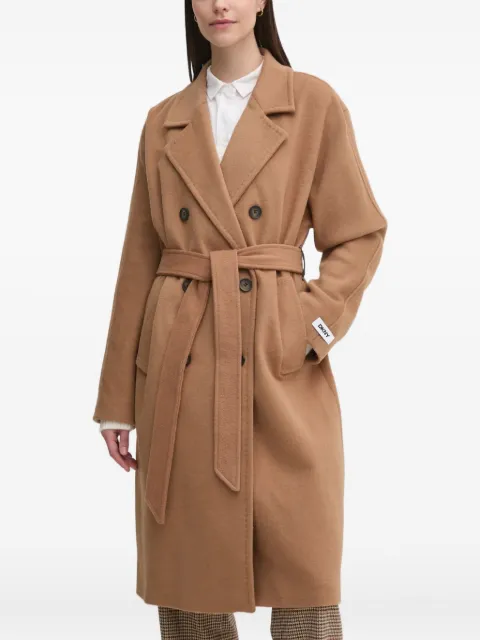 DKNY double-breasted belted coat