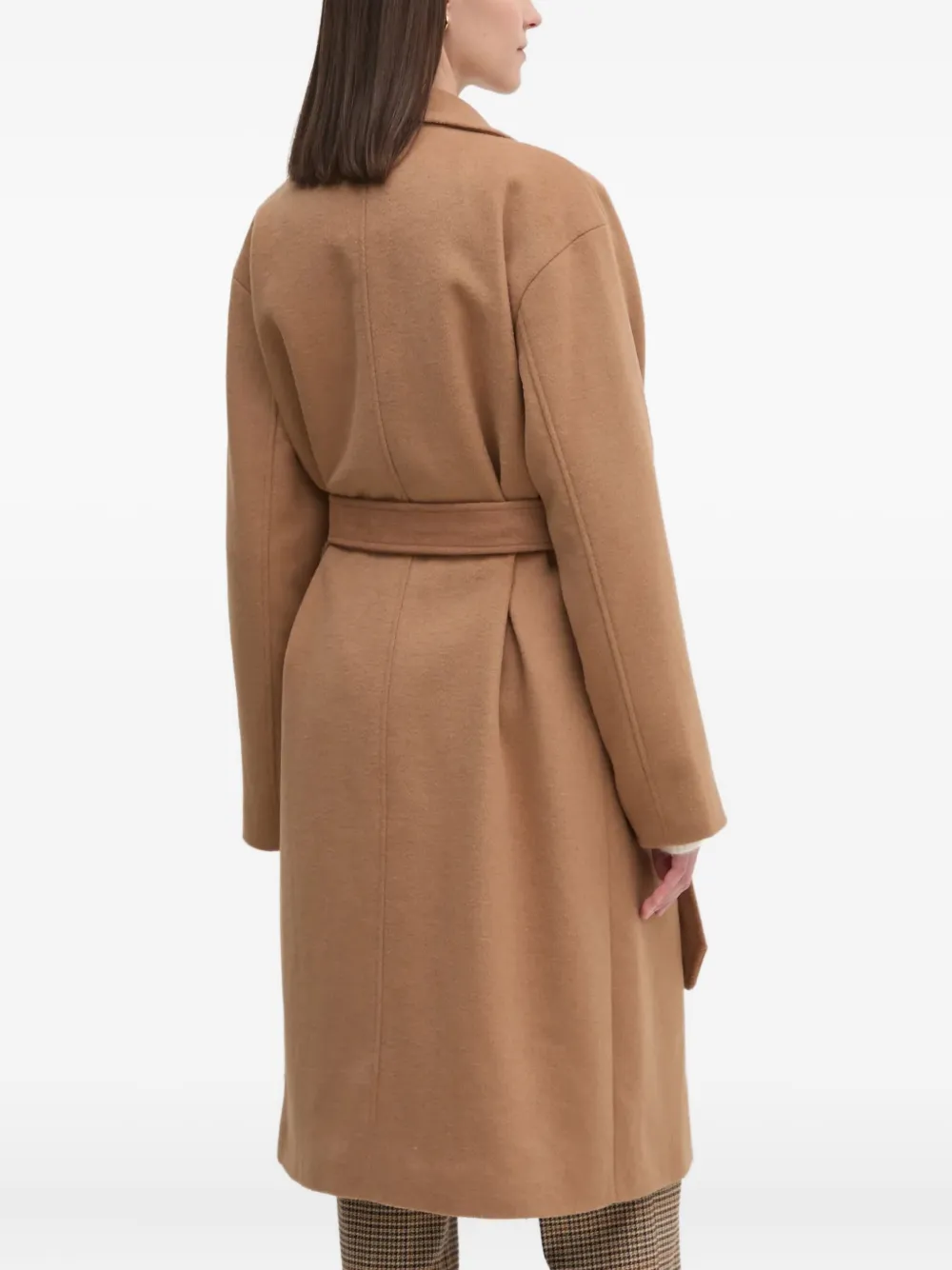 DKNY Jas met ceintuur en dubbele rij knopen Bruin