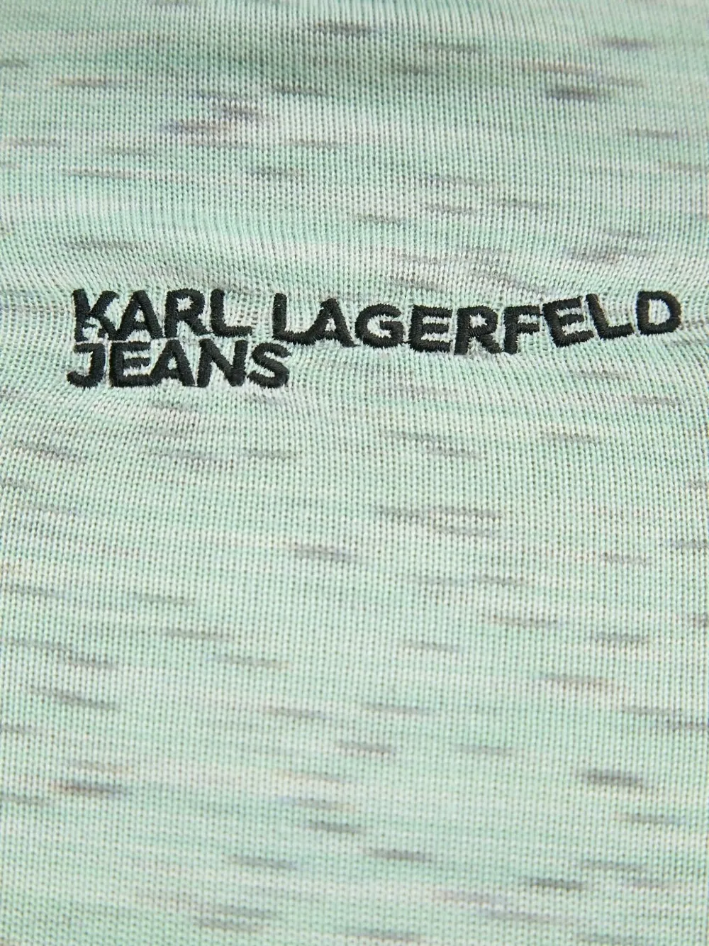 Karl Lagerfeld Jeans Top met geborduurd logo en hoge hals Groen