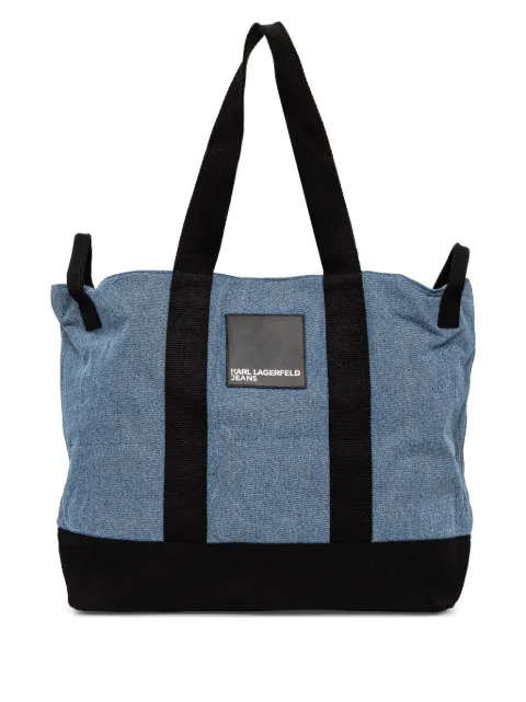 Karl Lagerfeld Jeans logo-patch shoulder bag