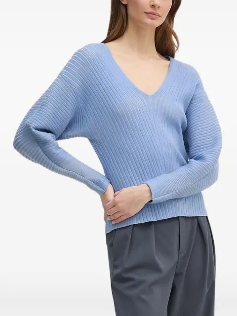 DKNY V-neck ribbed jumper