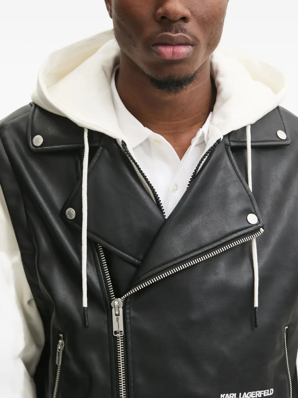 Karl Lagerfeld Jeans Mouwloos bikerjack Zwart