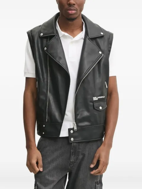 Karl Lagerfeld Jeans sleeveless biker jacket