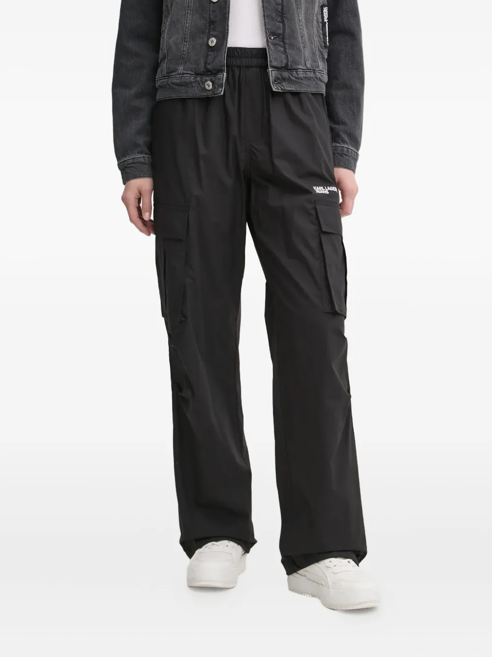 Karl Lagerfeld Jeans logo-embroidered cargo pants | Black | Image 1