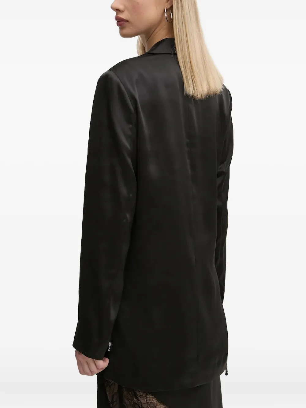 Karl Lagerfeld Jeans single-breasted blazer Zwart