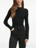 DKNY mesh-panel ribbed-knit jumper - Black