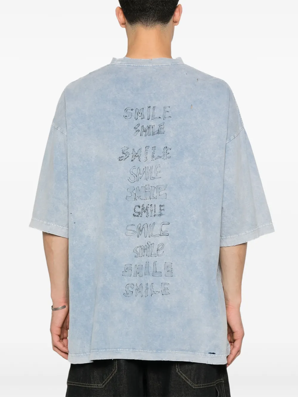 Maison MIHARA YASUHIRO T-shirt met grafische print Blauw