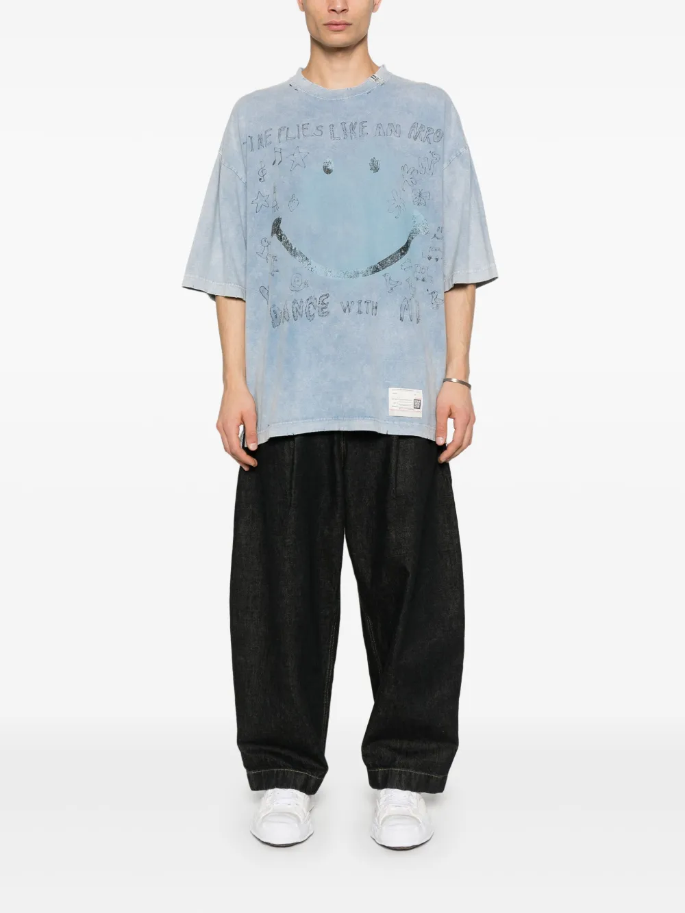 Maison MIHARA YASUHIRO T-shirt met grafische print - Blauw