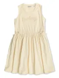 Burberry Kids logo-patch dress - Neutrals