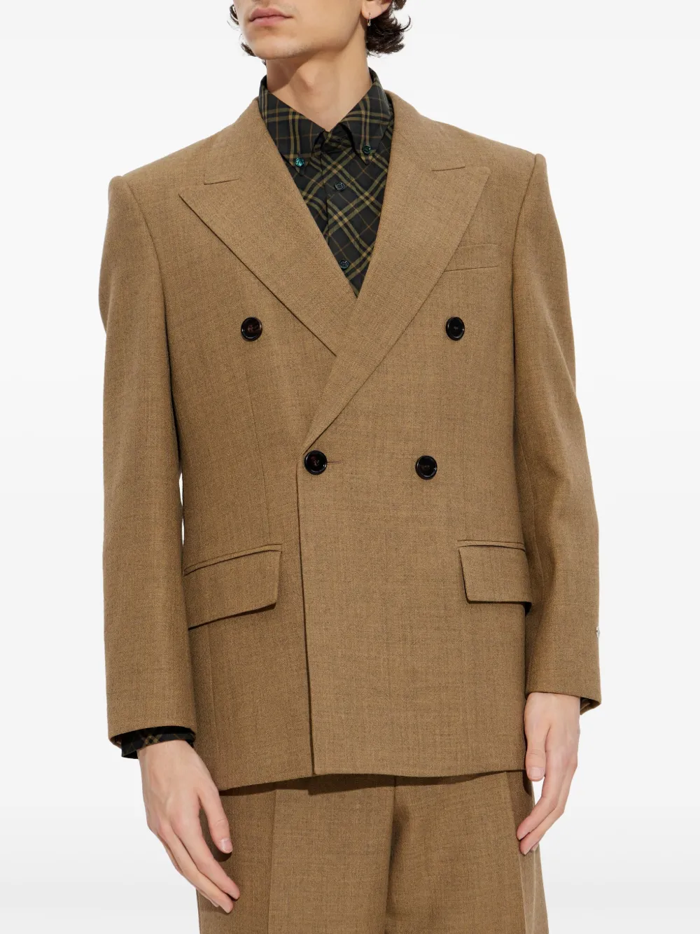 Burberry Wollen blazer Bruin