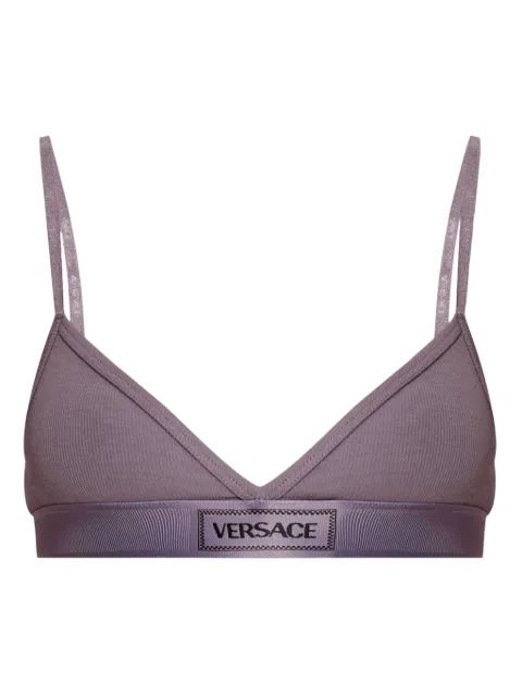Versace logo-underband bra