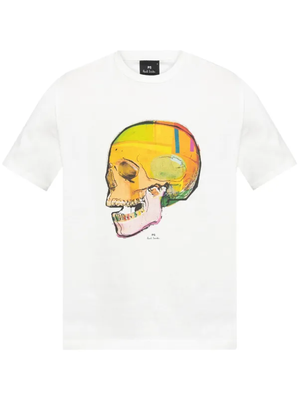 PS Paul Smith skull-print T-shirt White FARFETCH JO