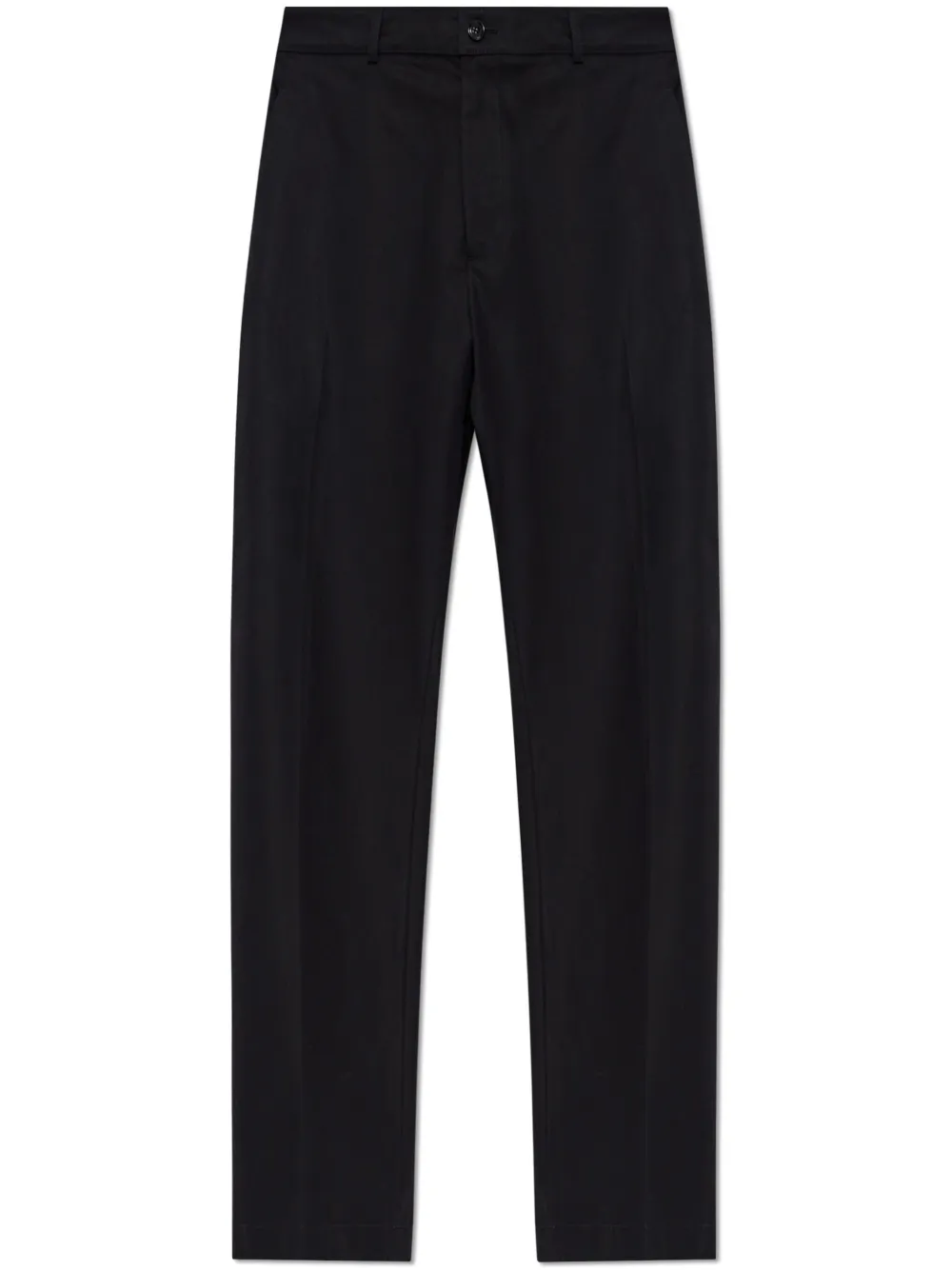 Burberry Equestrian Knight-embroidered Trousers In Schwarz