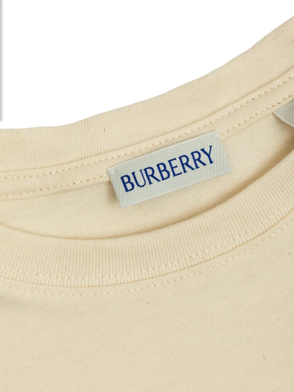 Burberry Kids T-shirt met logopatch Beige