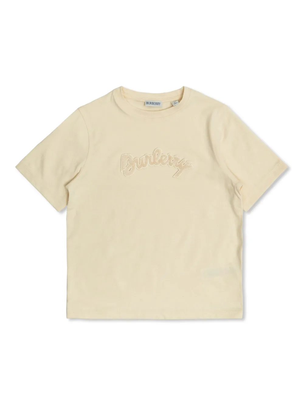 Burberry Kids T-shirt met logopatch Beige