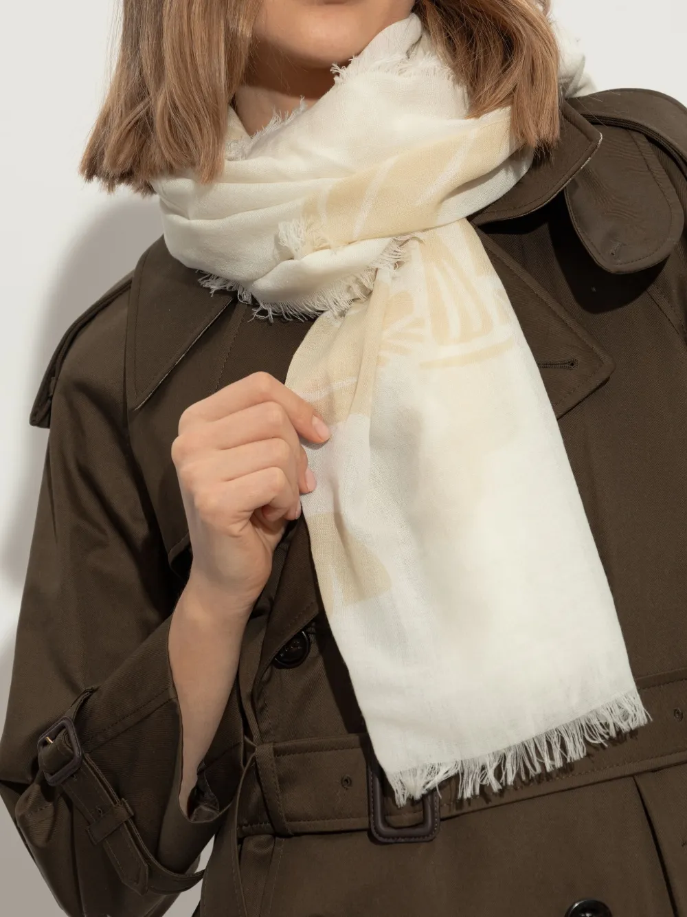 Burberry EKD wollen sjaal Beige