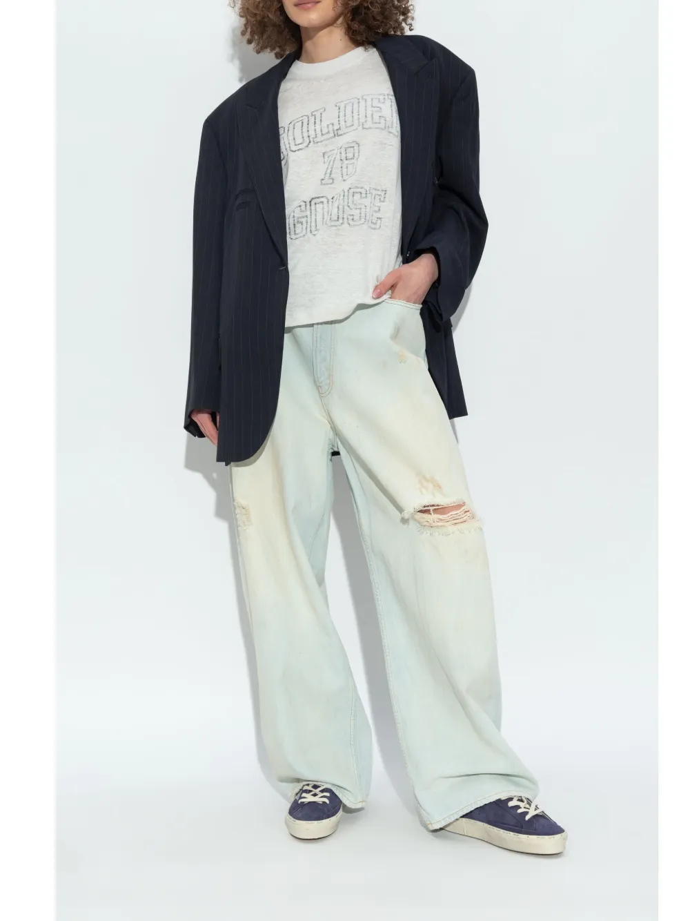 Golden Goose Hi Star Classic Sneakers In Blue