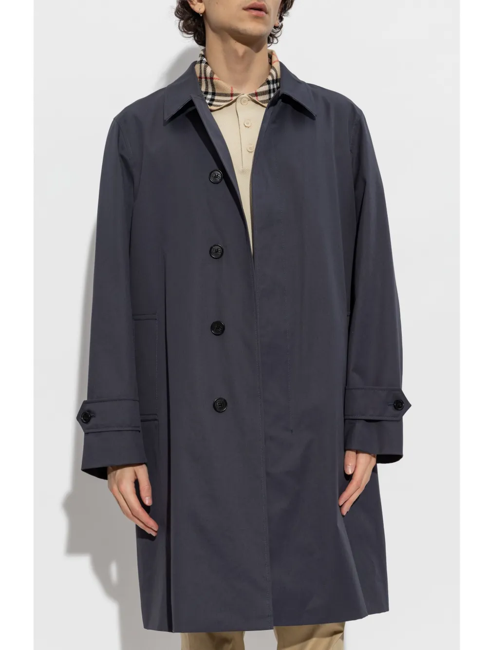 Burberry Katoenen trenchcoat Blauw