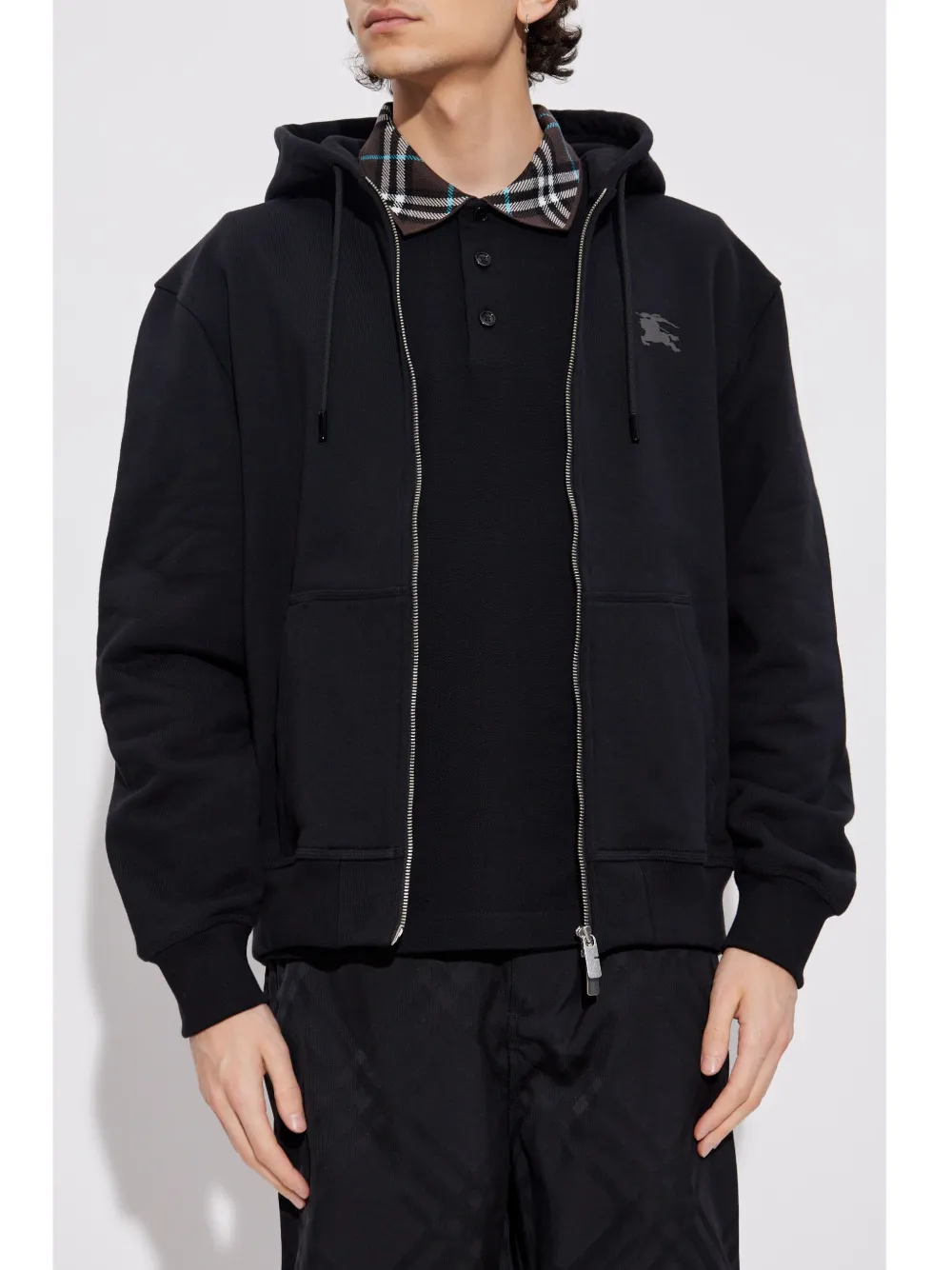 Burberry Hoodie met jacquard Zwart