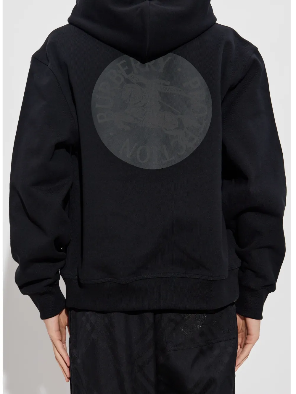 Burberry Hoodie met jacquard Zwart