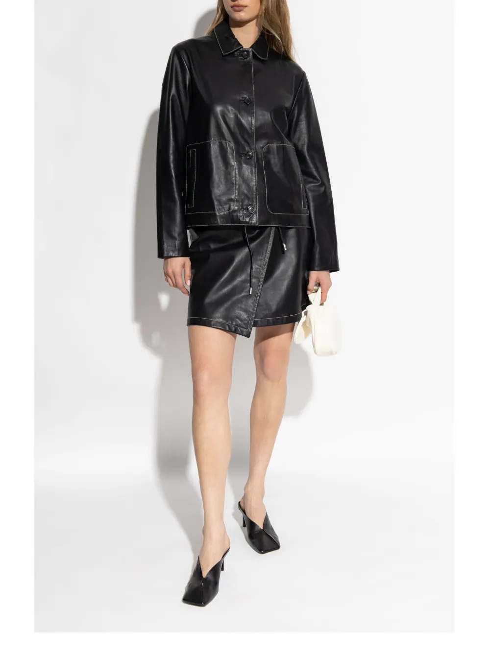 PS Paul Smith leather skirt - Zwart